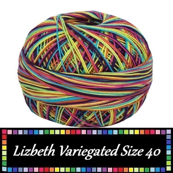 Lizbeth Variegated Thread Size 40 Tatting, Lace Making, Crochet