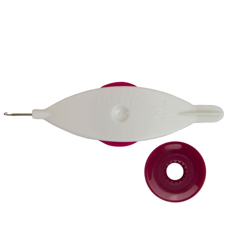 Handy Hands Aerlit Bobbin Tatting Shuttle SHH436 Vanilla Raspberry