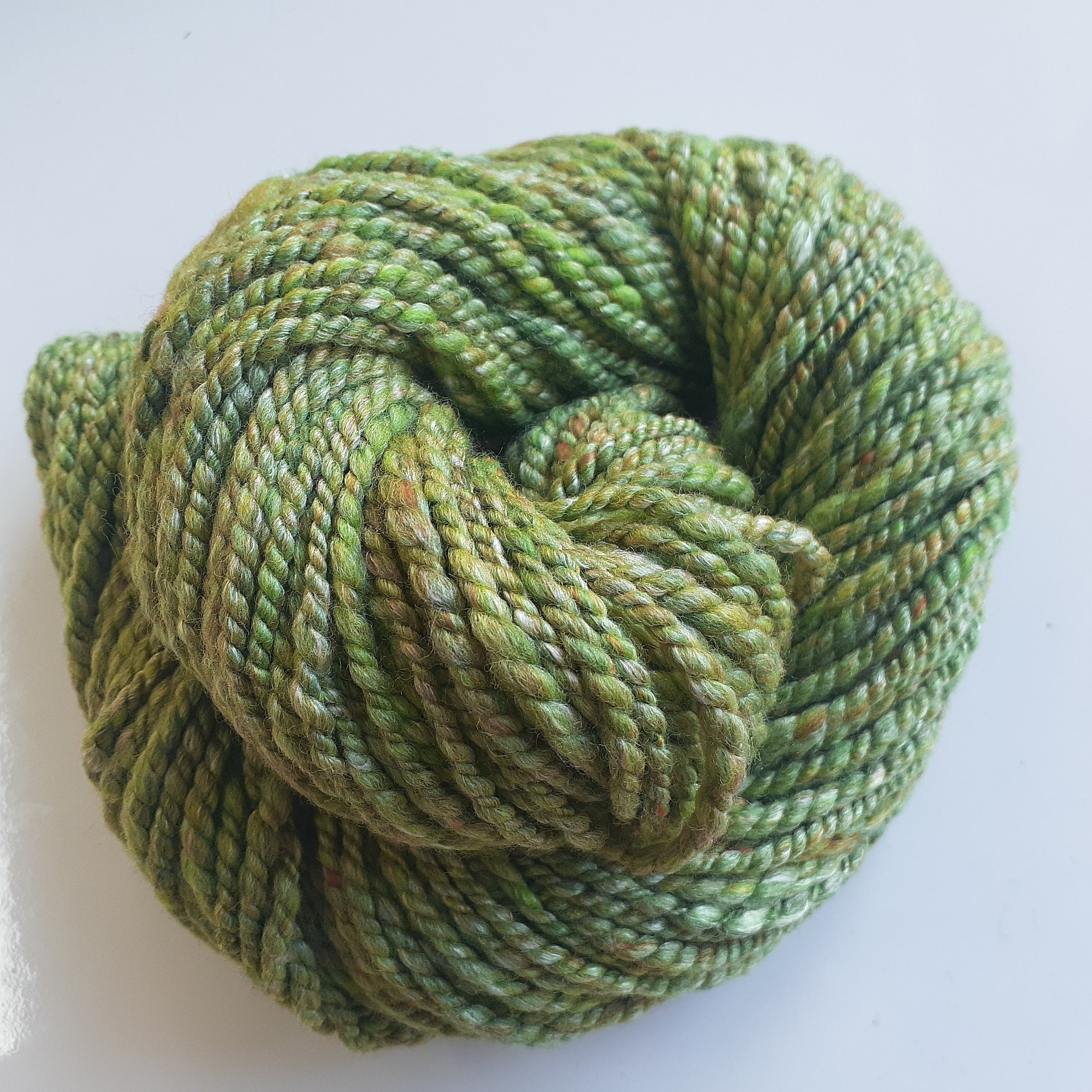 Australian Handspun Yarn 10ply Aran Avocado 80 20 Merino
