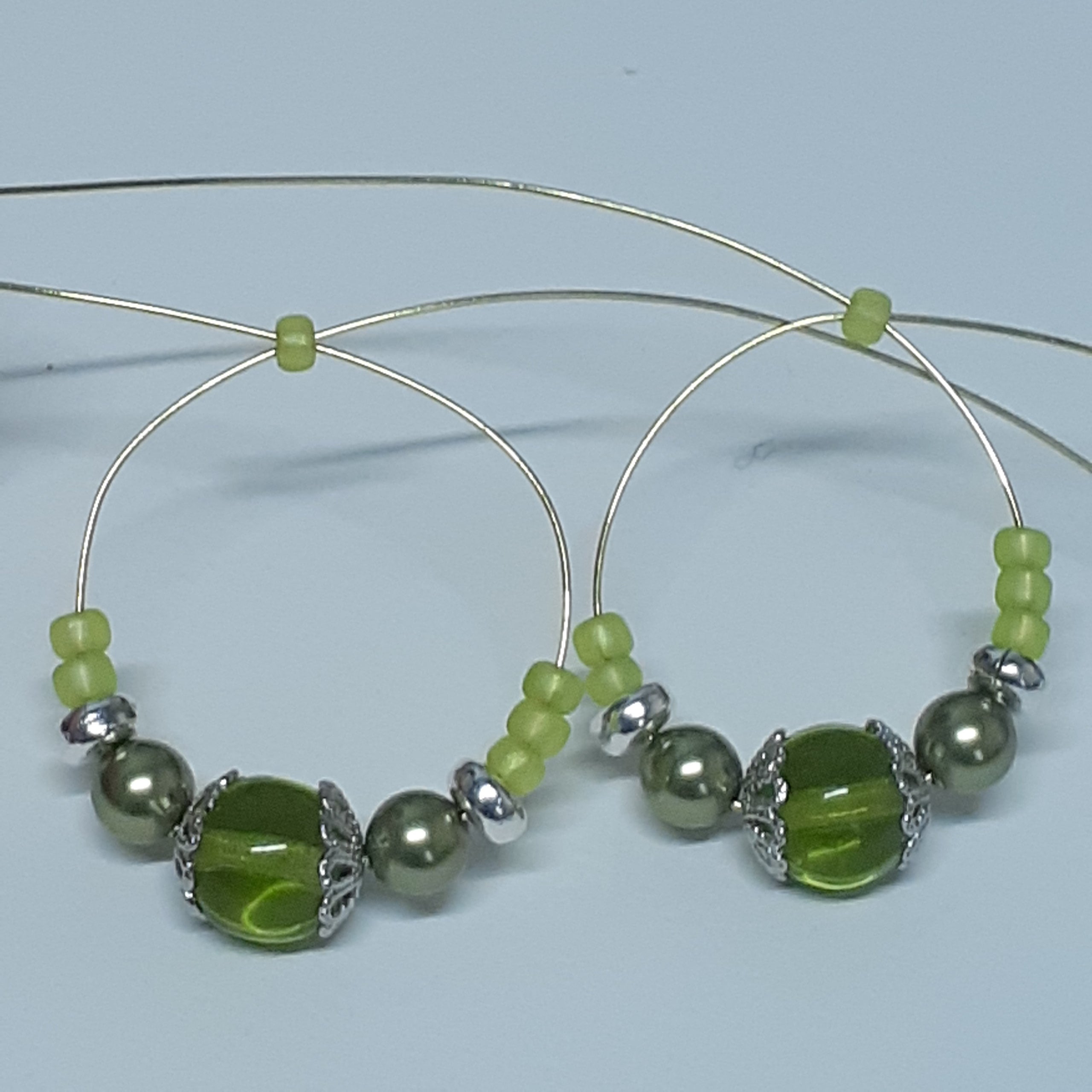 Lace Bobbin Spangle Green Crystal SP001 Bobbin Lace Making Supplies Australia Liz Green